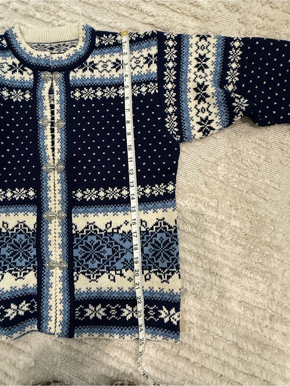 Natural Style Wool sweater / cardigan with tags ! Nordic Fair Aisle size medium - Picture 7 of 10